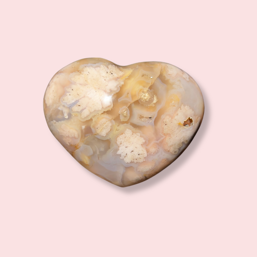 Flower Agate Heart - Made in Mother Nature