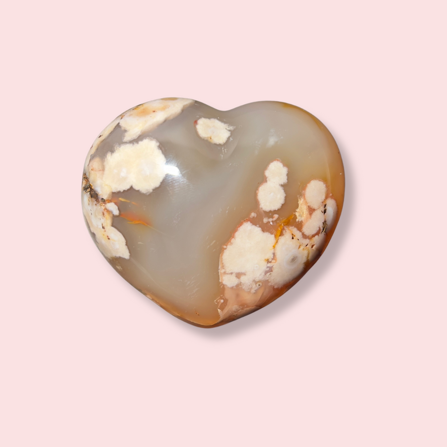 Flower Agate Heart - Made in Mother Nature