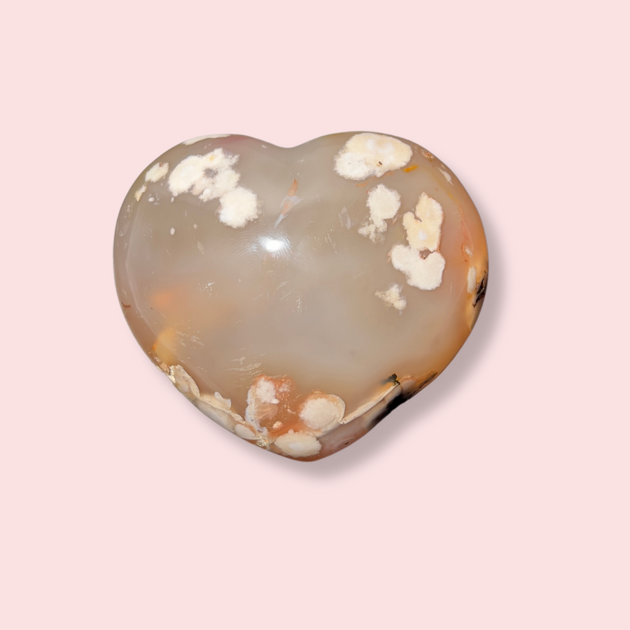 Flower Agate Heart - Made in Mother Nature