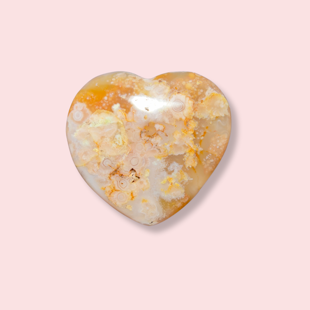 Flower Agate Heart - Made in Mother Nature