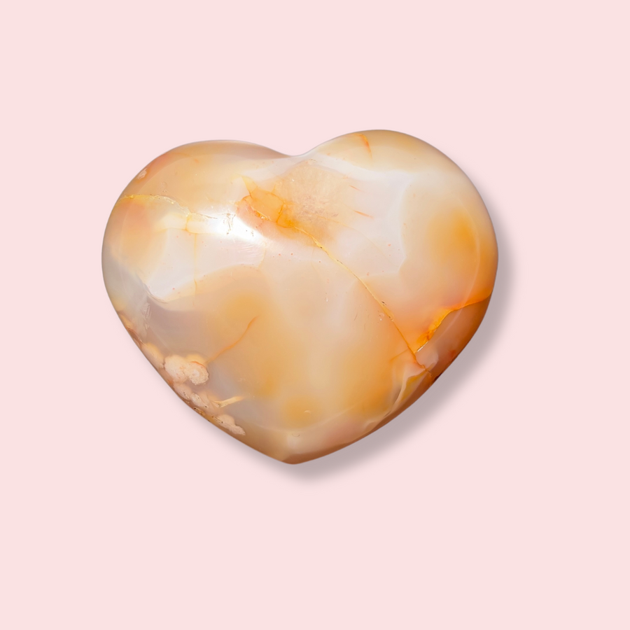 Flower Agate Heart - Made in Mother Nature