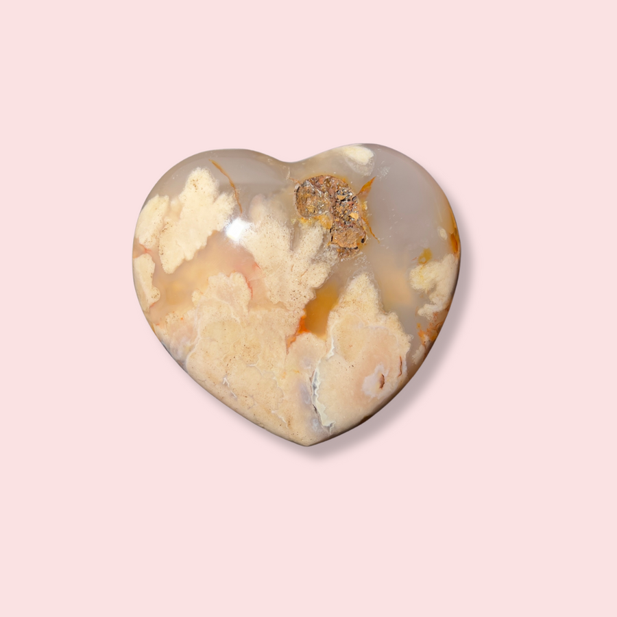 Flower Agate Heart - Made in Mother Nature