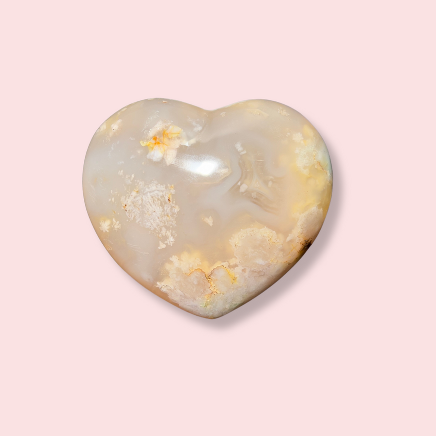 Flower Agate Heart - Made in Mother Nature