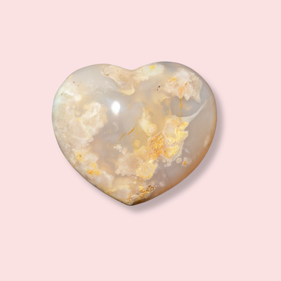 Flower Agate Heart - Made in Mother Nature