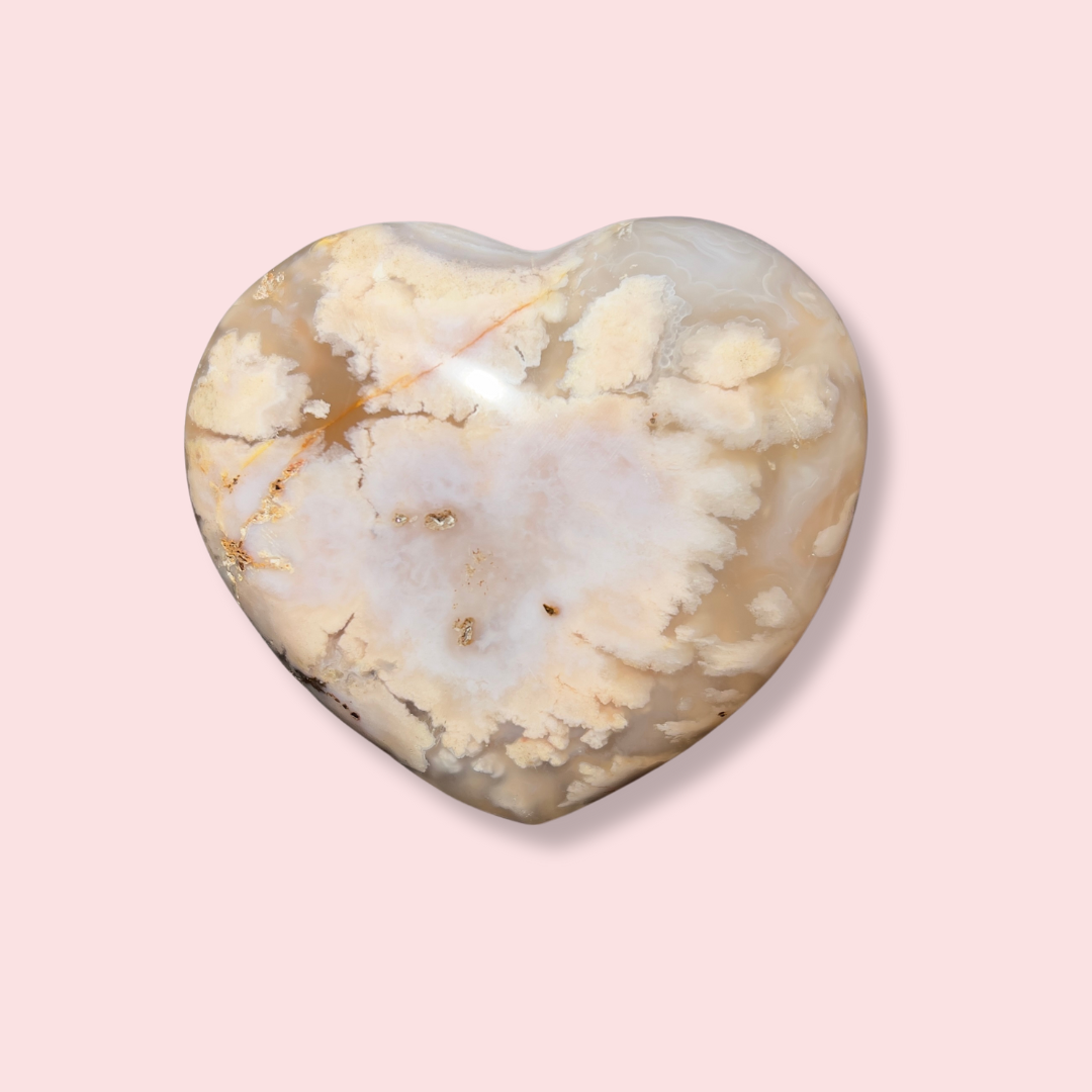 Flower Agate Heart - Made in Mother Nature