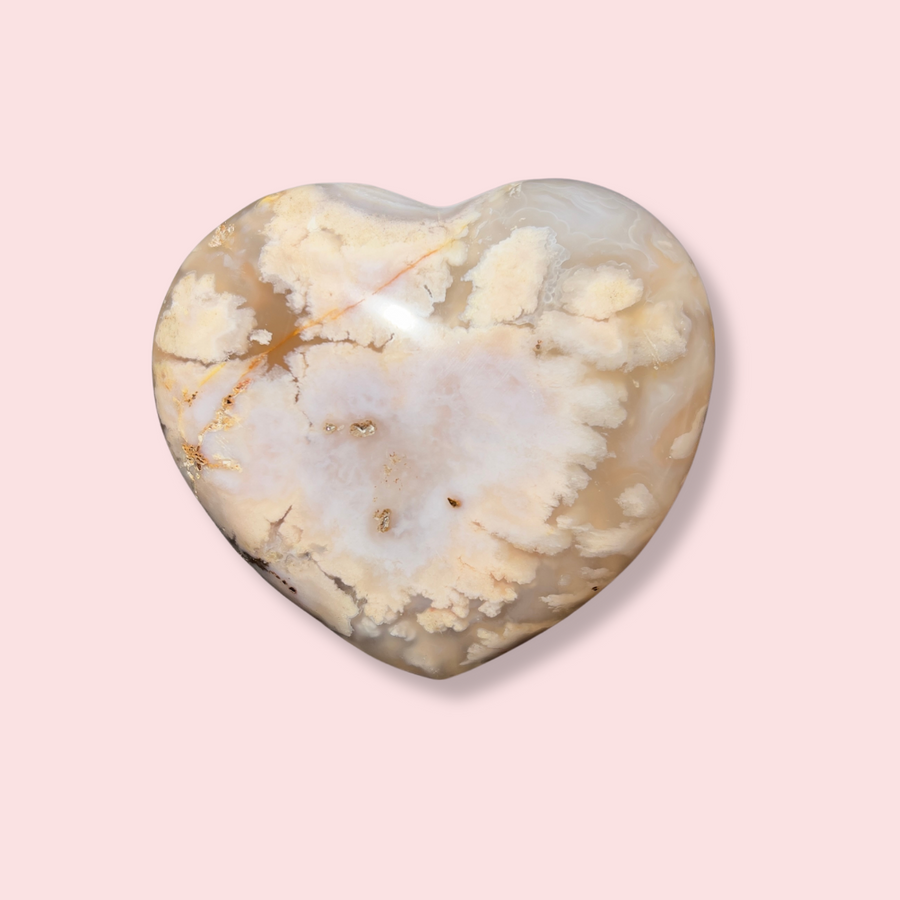 Flower Agate Heart - Made in Mother Nature