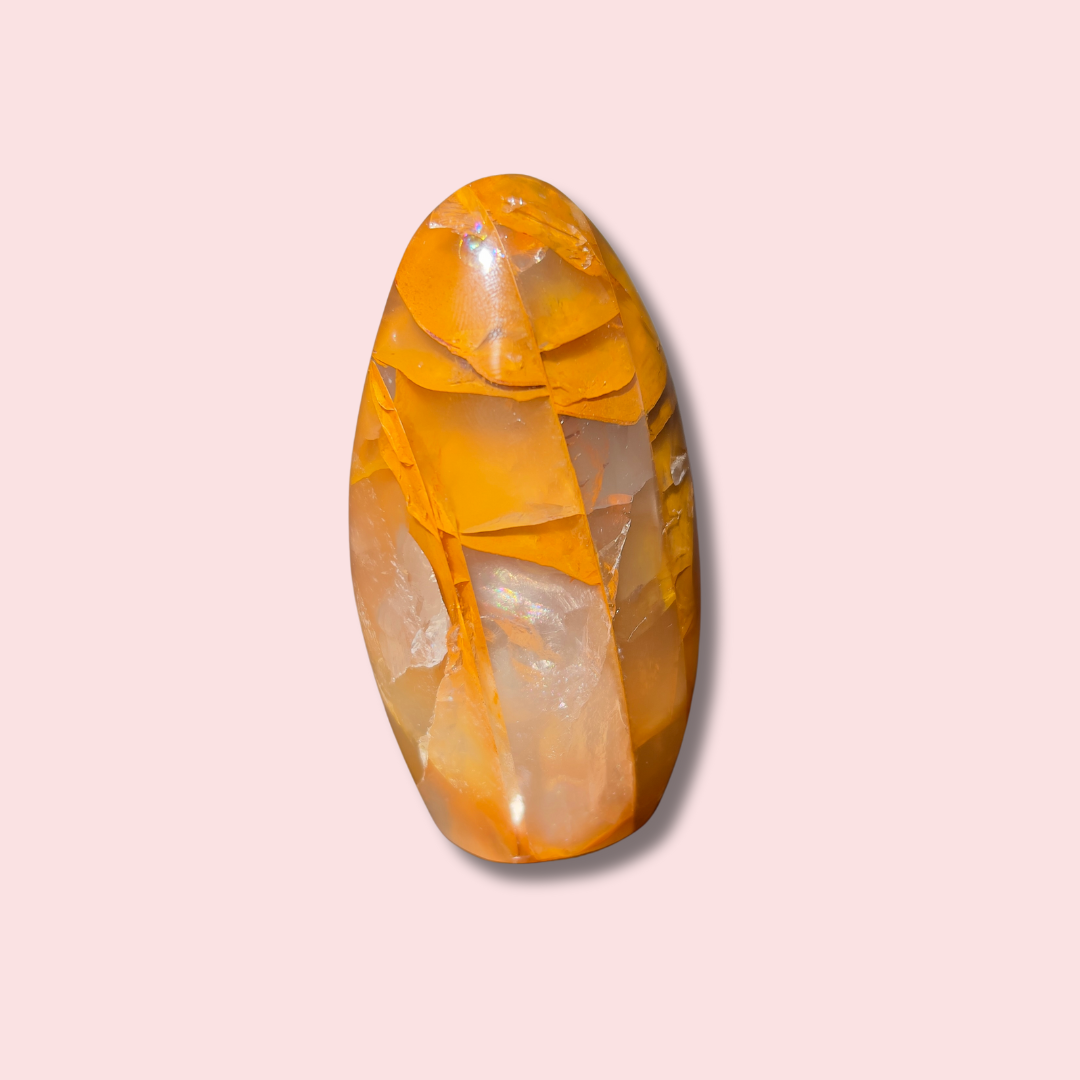 Golden Healer Girasol Quartz Freeform With Rainbows - Made in Mother Nature