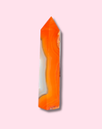 Carnelian Agate Tower With Quartz Center - Made in Mother Nature