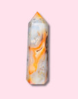 Blue & Orange Carnelian Agate Tower With Dendrites - Made in Mother Nature
