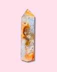 Blue & Orange Carnelian Agate Tower With Dendrites - Made in Mother Nature