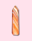 "Candy Cane" Carnelian Agate Tower - Made in Mother Nature