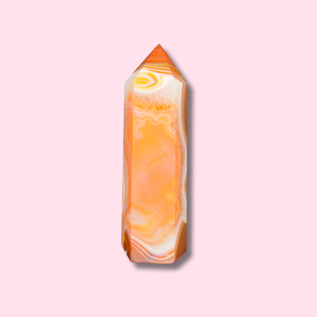 "Creamsicle" Carnelian Agate Tower - Made in Mother Nature