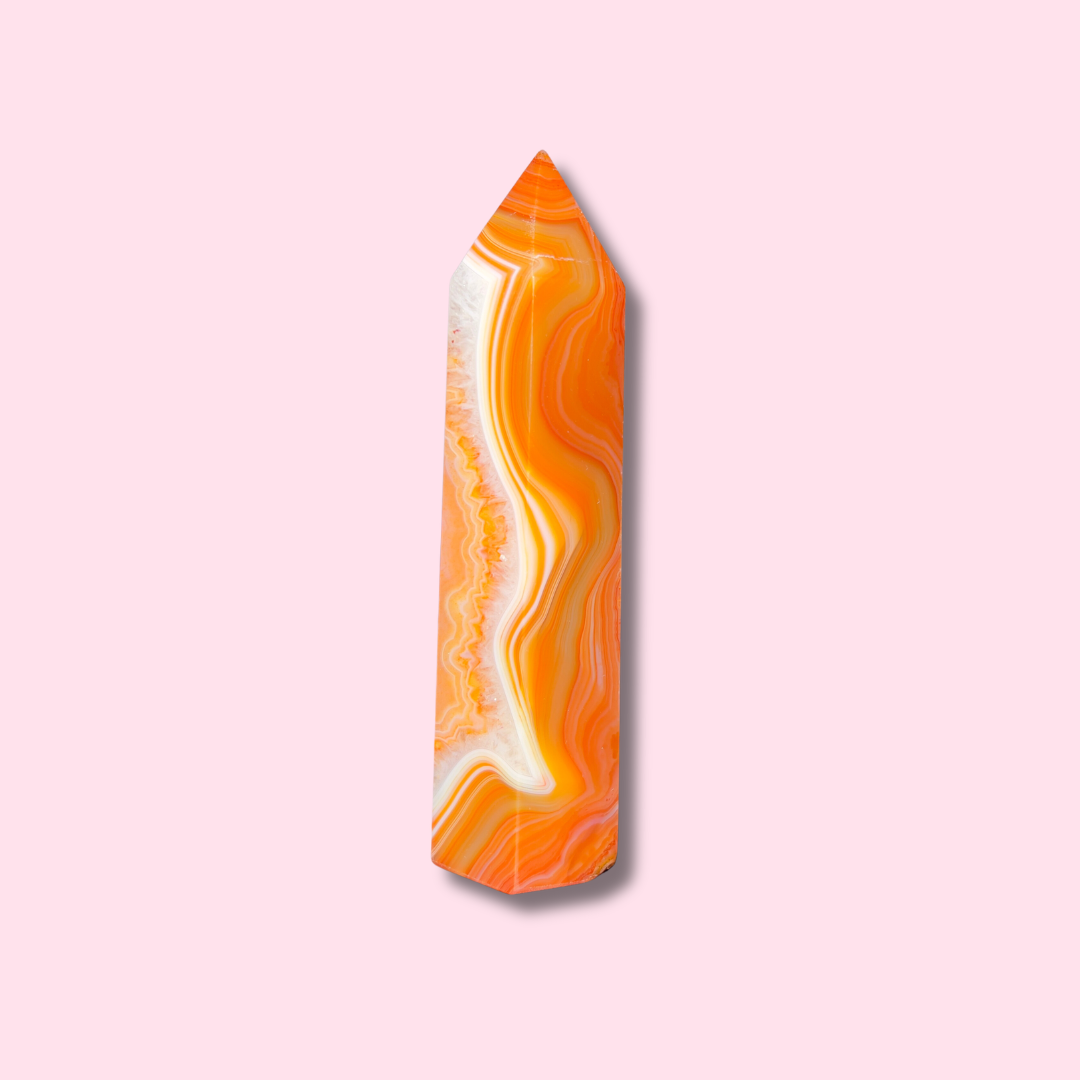 "Creamsicle" Carnelian Agate Tower - Made in Mother Nature