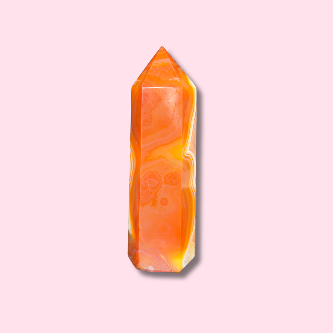 "Creamsicle" Carnelian Agate Tower - Made in Mother Nature