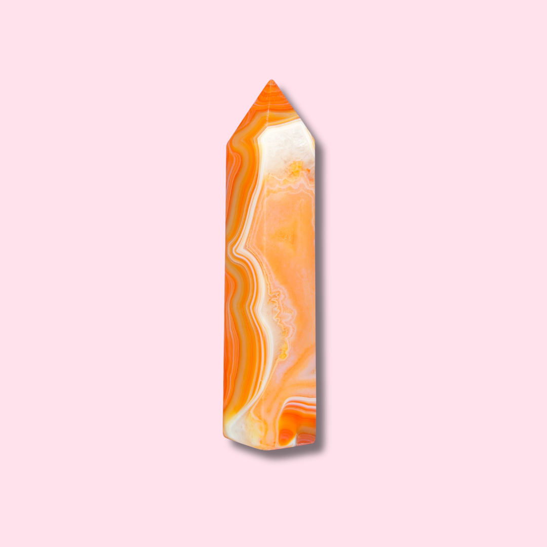 "Creamsicle" Carnelian Agate Tower - Made in Mother Nature