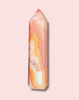 Perfect Pastel Carnelian Agate Tower With Druzy Cave - Made in Mother Nature