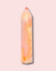 Perfect Pastel Carnelian Agate Tower With Druzy Cave - Made in Mother Nature