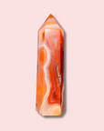 Beautiful Banded Carnelian Agate Tower - Made in Mother Nature