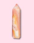 Pastel Carnelian Agate Tower With Druzy Cave - Made in Mother Nature