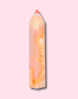 Pastel Carnelian Agate Tower With Druzy Cave - Made in Mother Nature