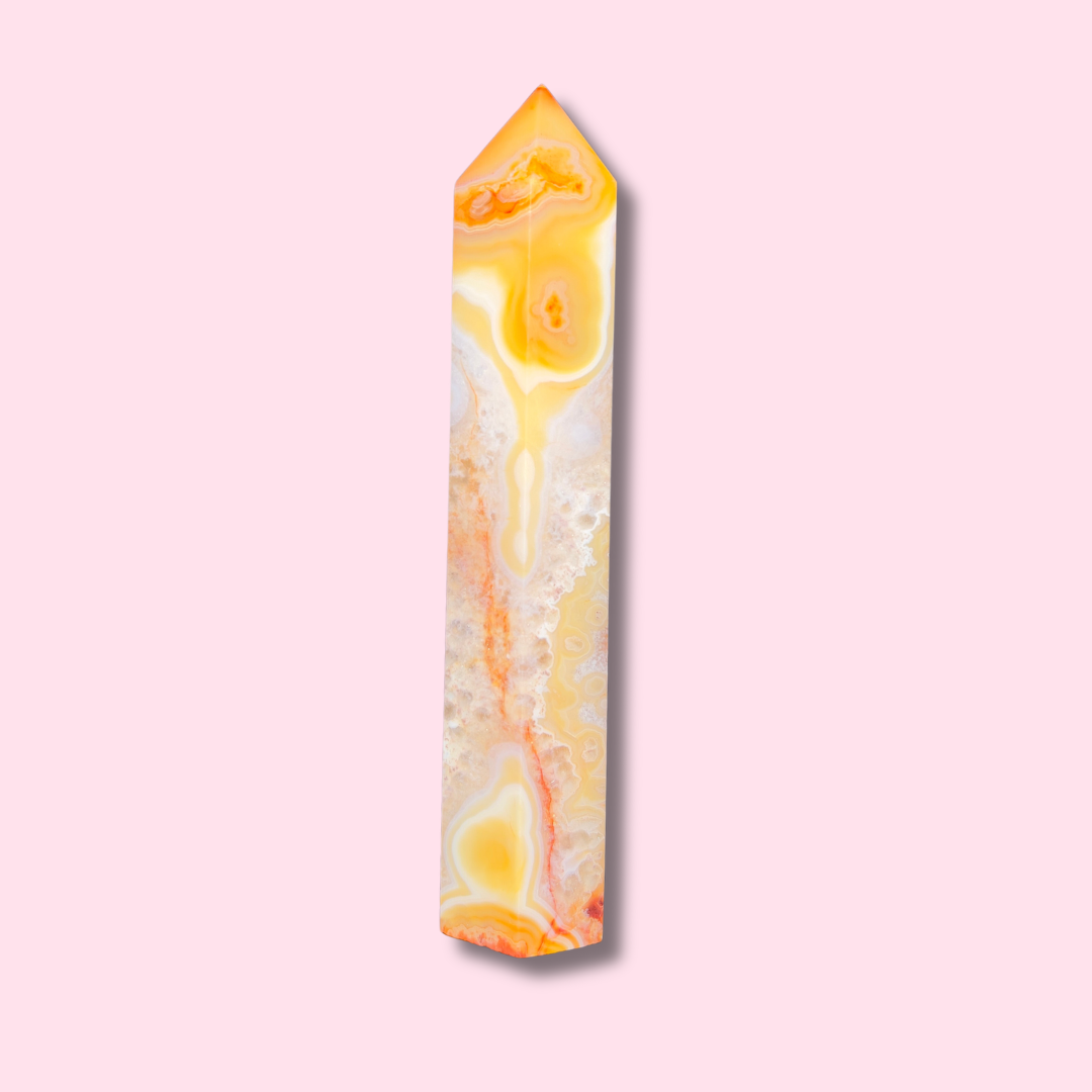 Pretty Pastel Carnelian Agate Tower - Made in Mother Nature
