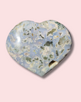 Blue Sea Jasper Heart With Druzy - Made in Mother Nature