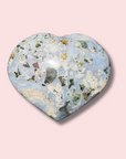 Blue Sea Jasper Heart With Druzy - Made in Mother Nature