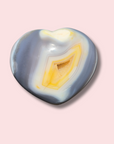 Beautiful Orca Agate Heart With Golden Druzy Cave - Made in Mother Nature