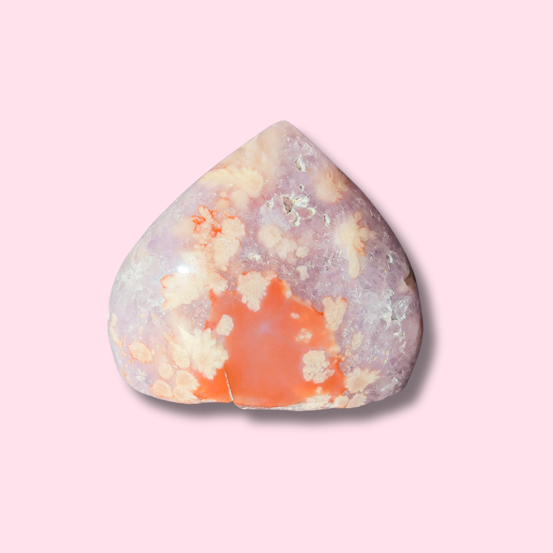 Unique Purple Amethyst x Flower Agate x Carnelian Flame - Made in Mother Nature