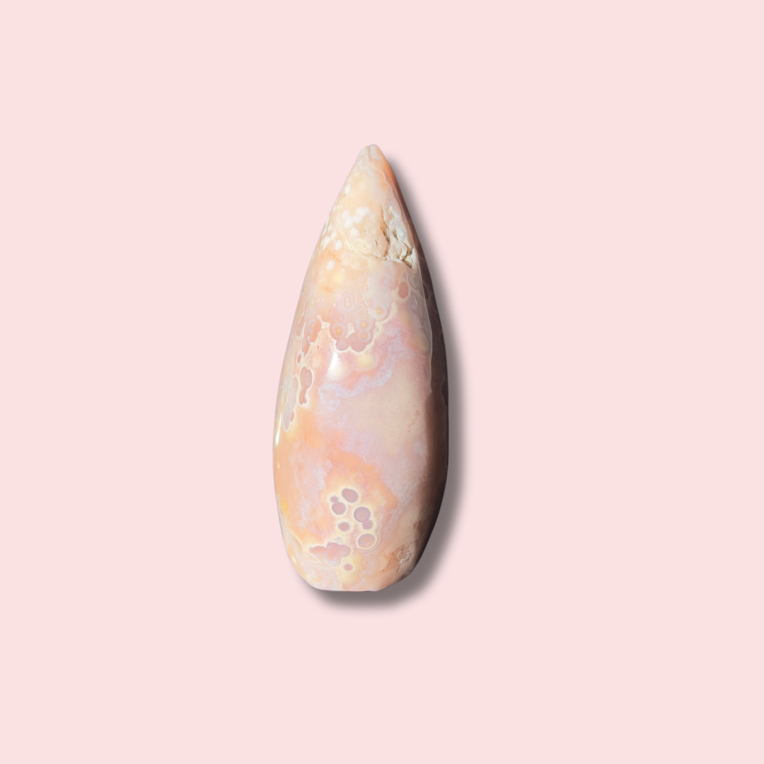 Pretty Pink Amethyst x Flower Agate Flame With Orbs - Made in Mother Nature