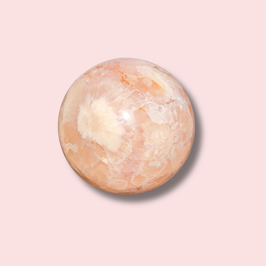 Pink Amethyst x Flower Agate Sphere - Made in Mother Nature