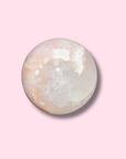 Light Pink Amethyst x Flower Agate Sphere With Carnelian - Made in Mother Nature
