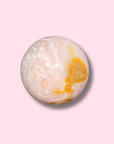 Light Pink Amethyst x Flower Agate Sphere With Carnelian - Made in Mother Nature