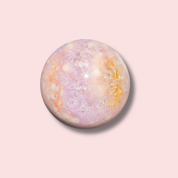 Pink Amethyst x Flower Agate Sphere - Made in Mother Nature