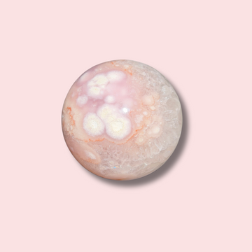 Pink Amethyst x Flower Agate Sphere - Made in Mother Nature