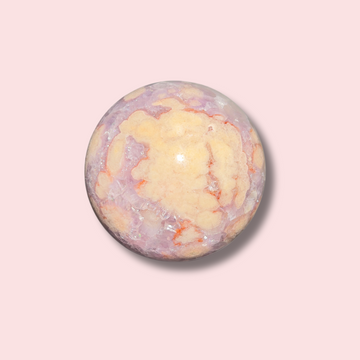 Pink Amethyst x Flower Agate Sphere - Made in Mother Nature