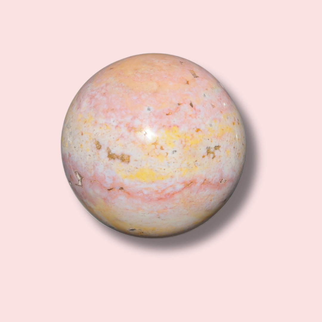 Beautiful Lavender & Yellow Sea Jasper Sphere - Made in Mother Nature