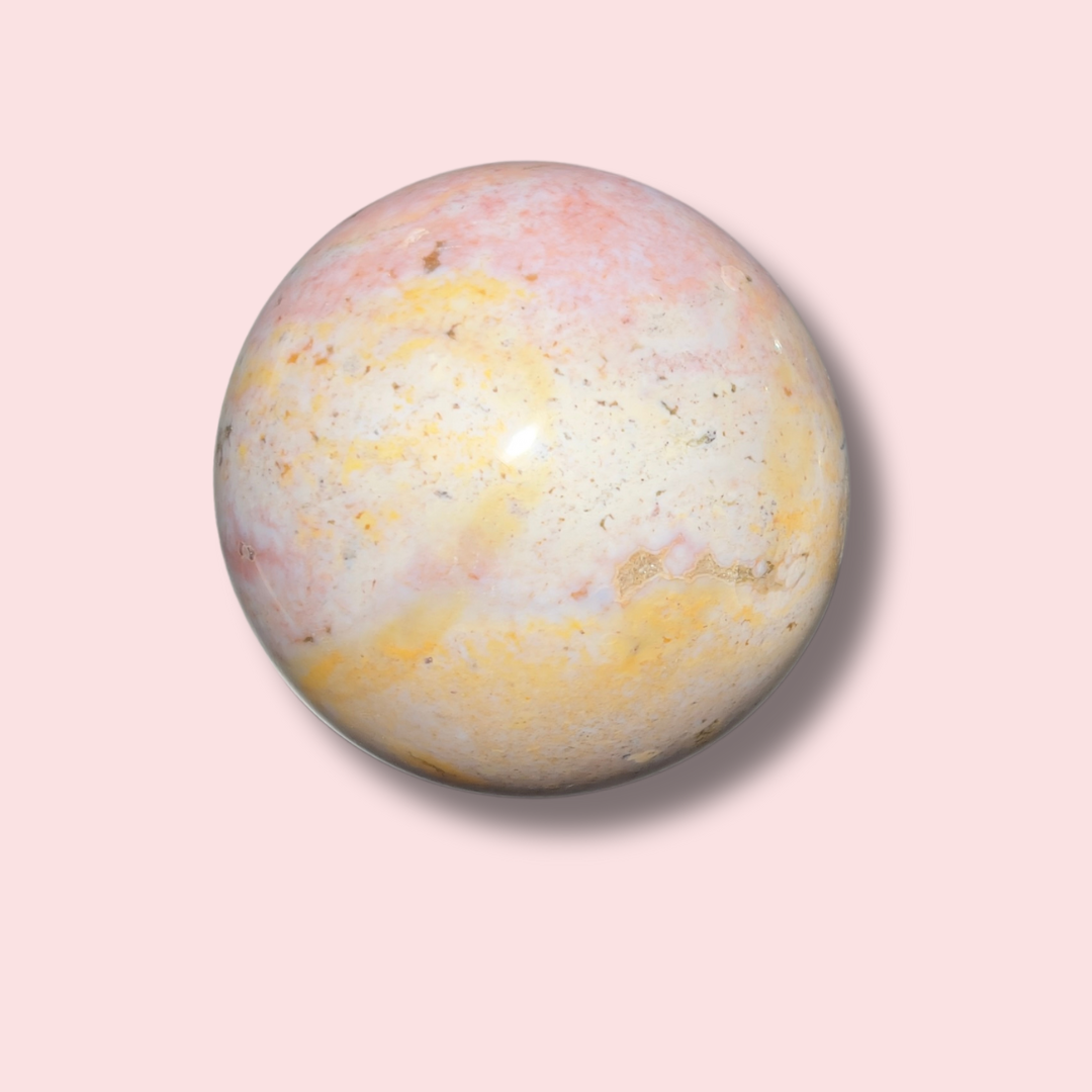 Beautiful Lavender & Yellow Sea Jasper Sphere - Made in Mother Nature