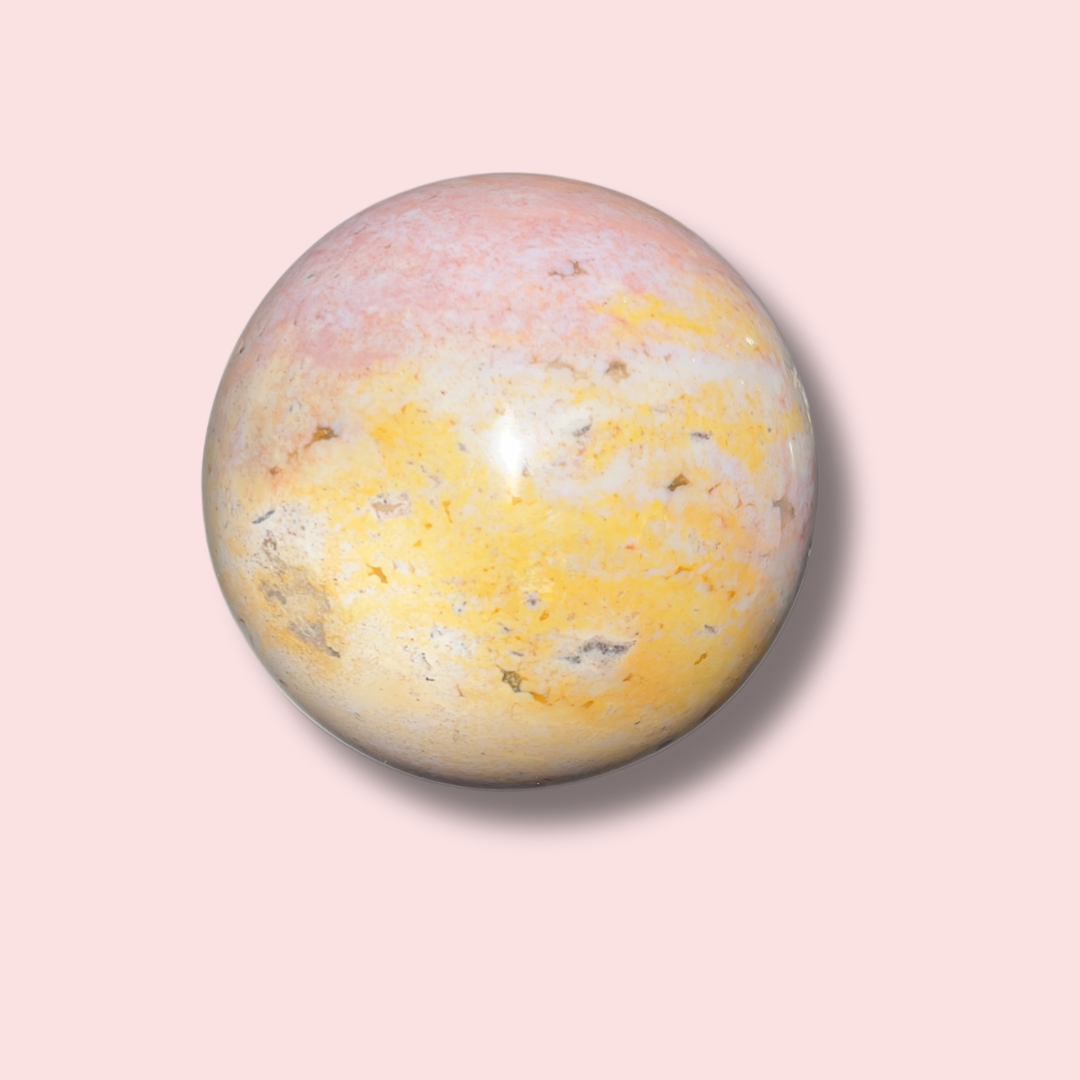 Beautiful Lavender & Yellow Sea Jasper Sphere - Made in Mother Nature