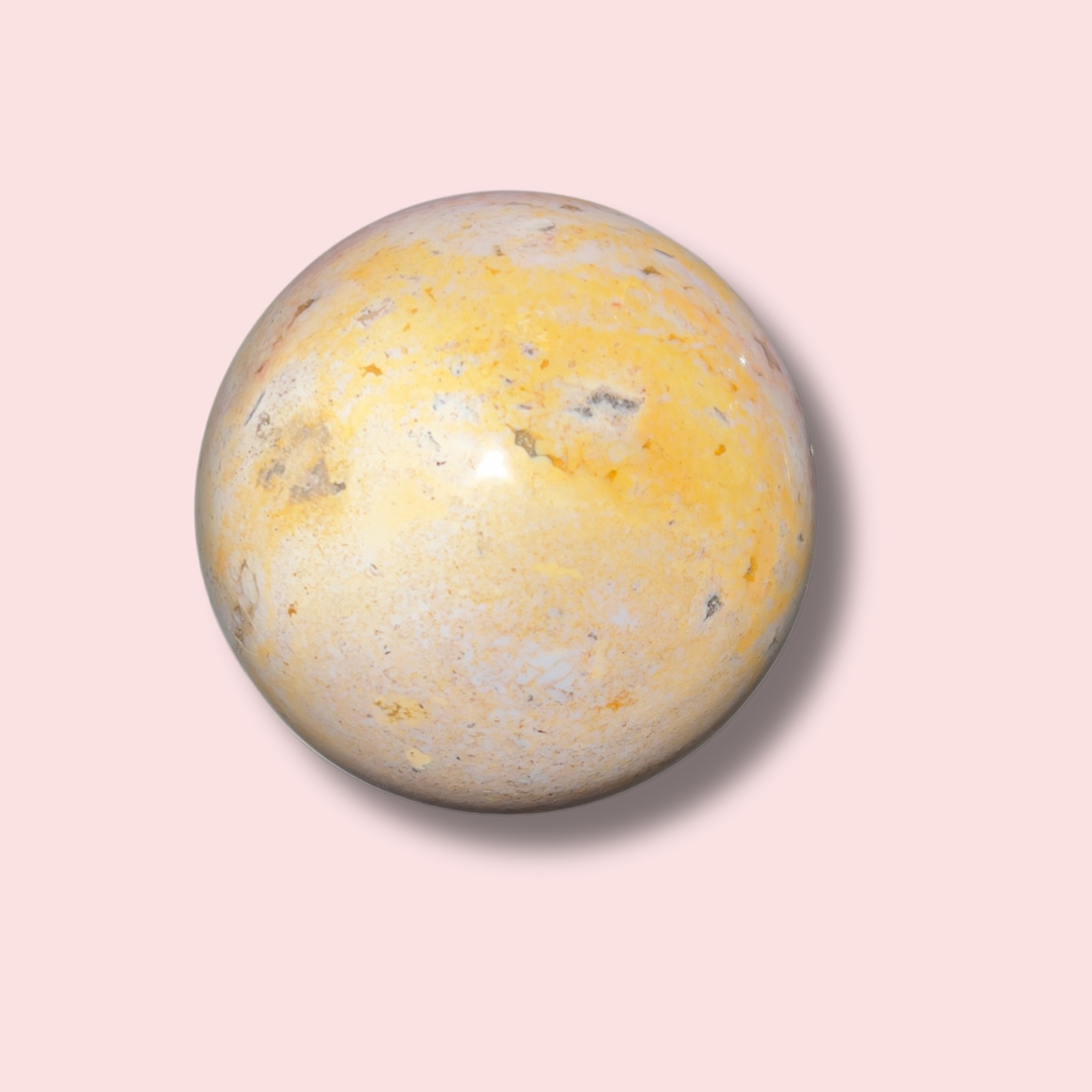 Beautiful Lavender & Yellow Sea Jasper Sphere - Made in Mother Nature