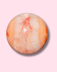 Stunning Peachy Quartz Filled Carnelian Sphere - Made in Mother Nature