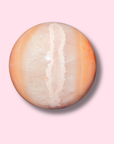 Stunning Peachy Quartz Filled Carnelian Sphere - Made in Mother Nature