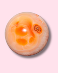 Stunning Peachy Quartz Filled Carnelian Sphere - Made in Mother Nature