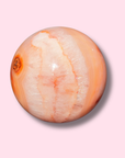 Stunning Peachy Quartz Filled Carnelian Sphere - Made in Mother Nature