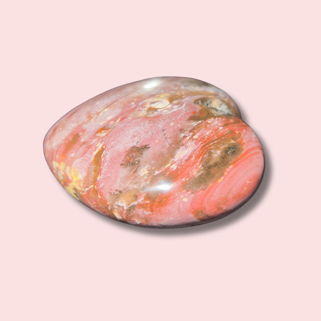 Stunning Pink &quot;Galaxy&quot; Petrified Wood Heart - Made in Mother Nature