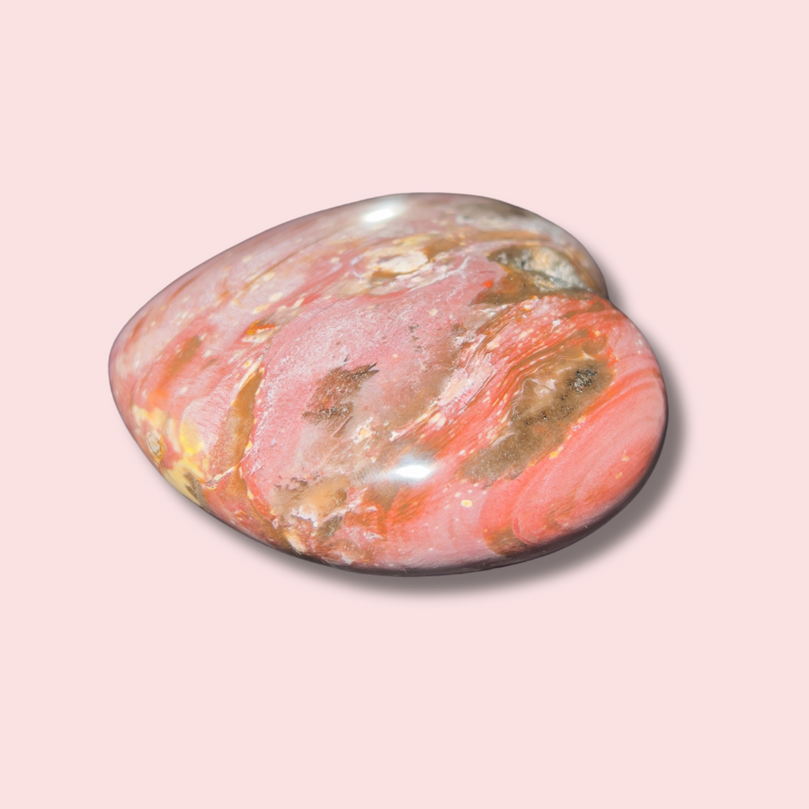 Stunning Pink "Galaxy" Petrified Wood Heart - Made in Mother Nature