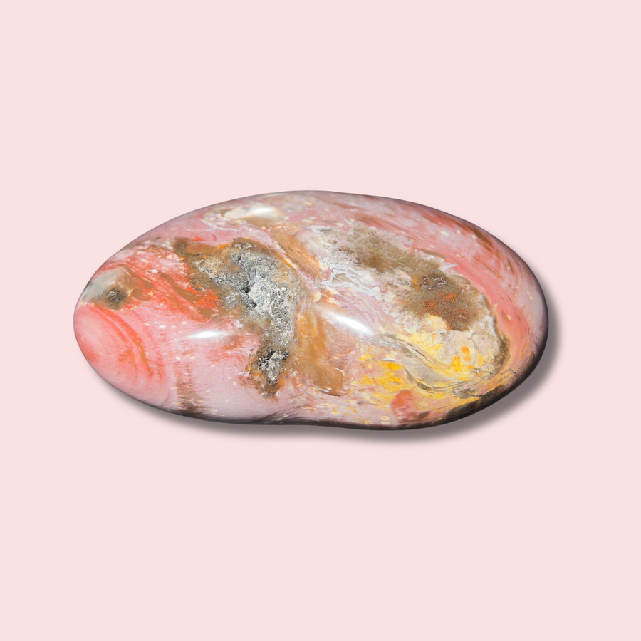 Stunning Pink "Galaxy" Petrified Wood Heart - Made in Mother Nature