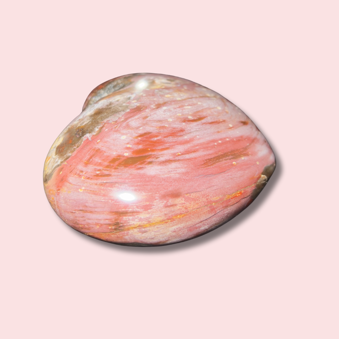 Stunning Pink &quot;Galaxy&quot; Petrified Wood Heart - Made in Mother Nature