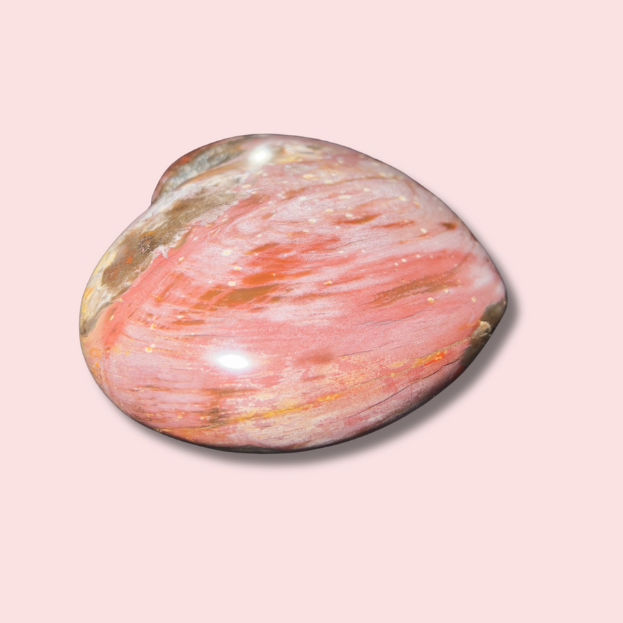 Stunning Pink "Galaxy" Petrified Wood Heart - Made in Mother Nature