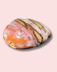 Beautiful Pink "Chocolate" Banded Petrified Wood Heart - Made in Mother Nature